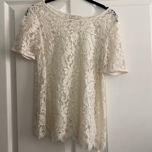 Loft Petite Lace Blouse